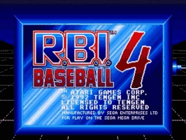 RBI Baseball 4 Title Screen